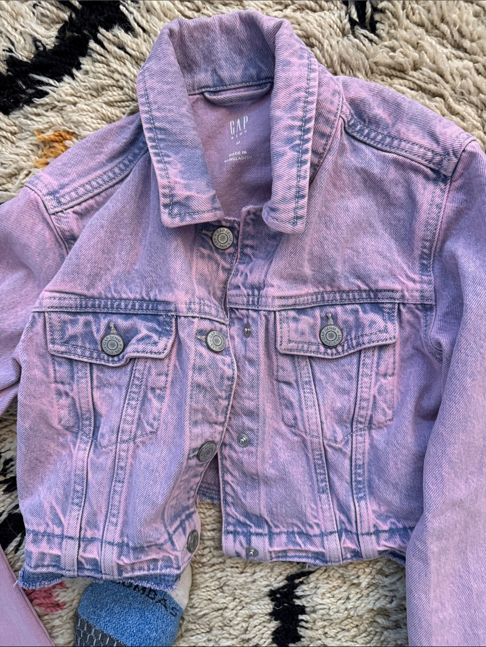 GAP Lavender/Pink Kids Denim Jacket and Pants Set - Picture 8 of 9